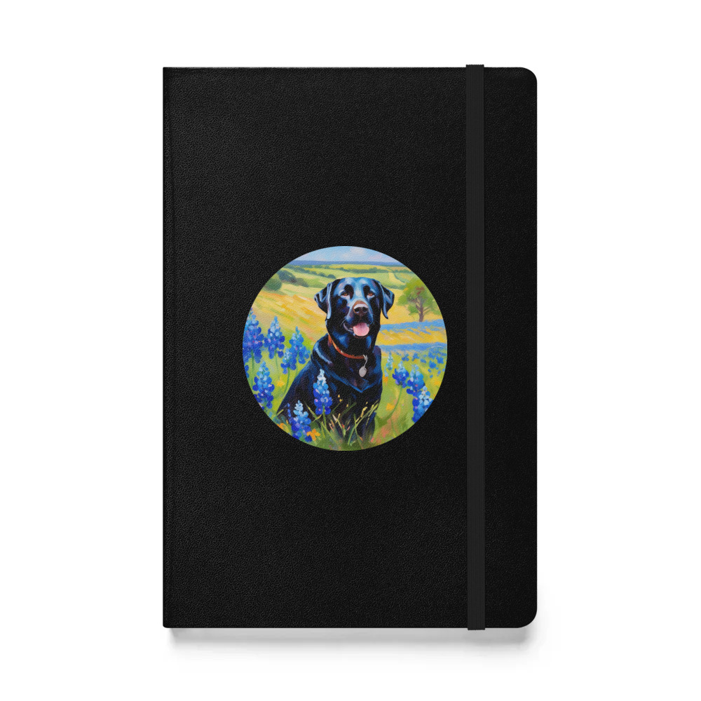 PugMug Custom Black Labrador Retriever Hardcover Bound Notebook