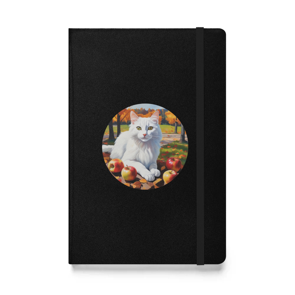 PugMug Custom White Companion Cat Hardcover Bound Notebook
