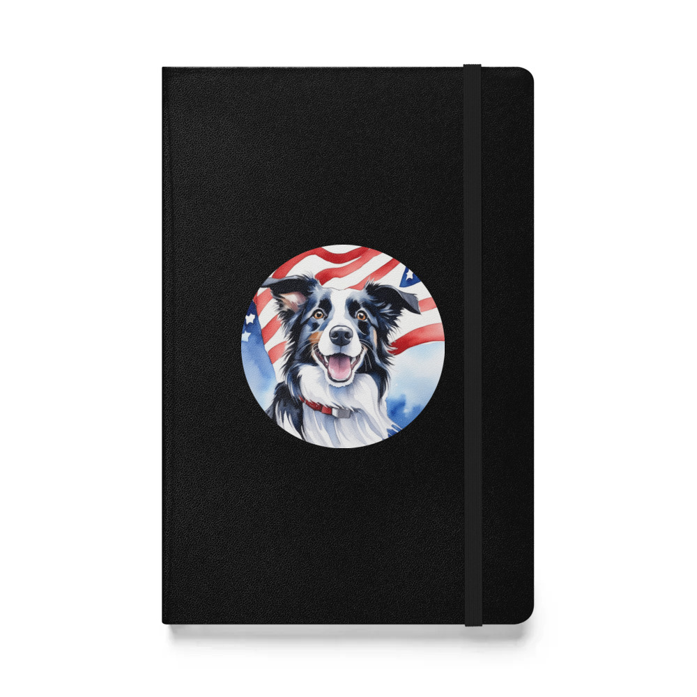 PugMug Custom Border Collie Hardcover Bound Notebook