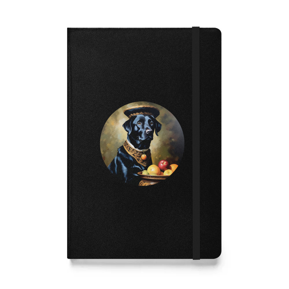 PugMug Custom Black Labrador Retriever Hardcover Bound Notebook