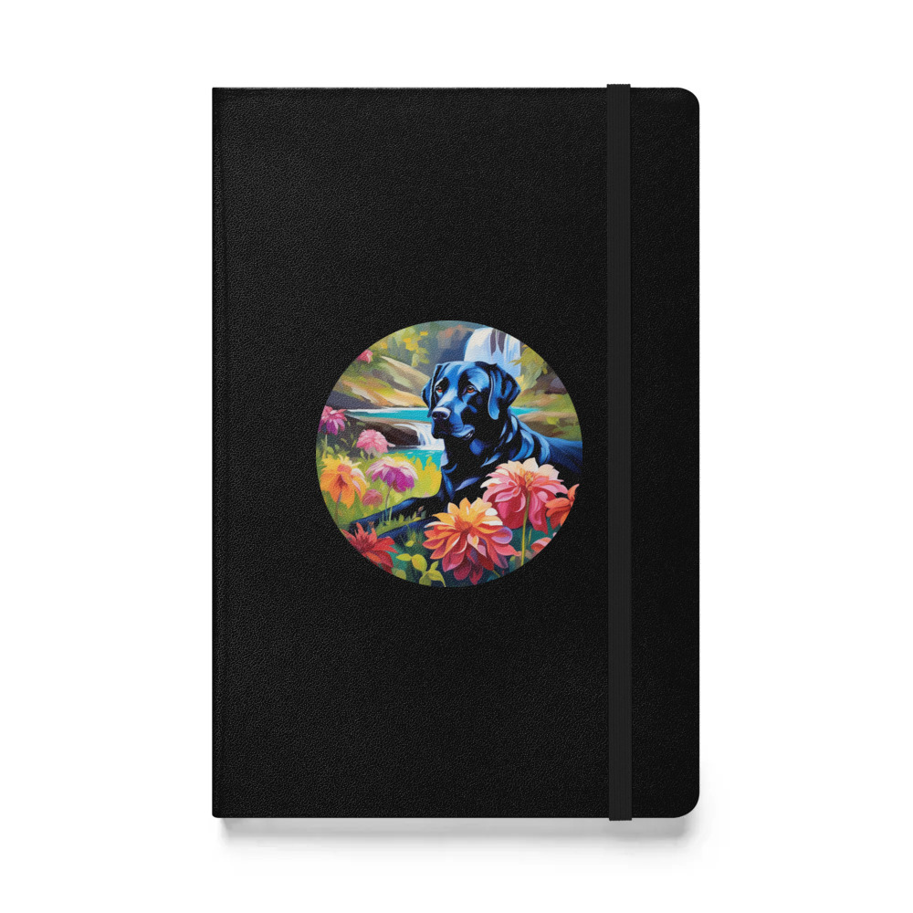 PugMug Custom Black Labrador Retriever Hardcover Bound Notebook