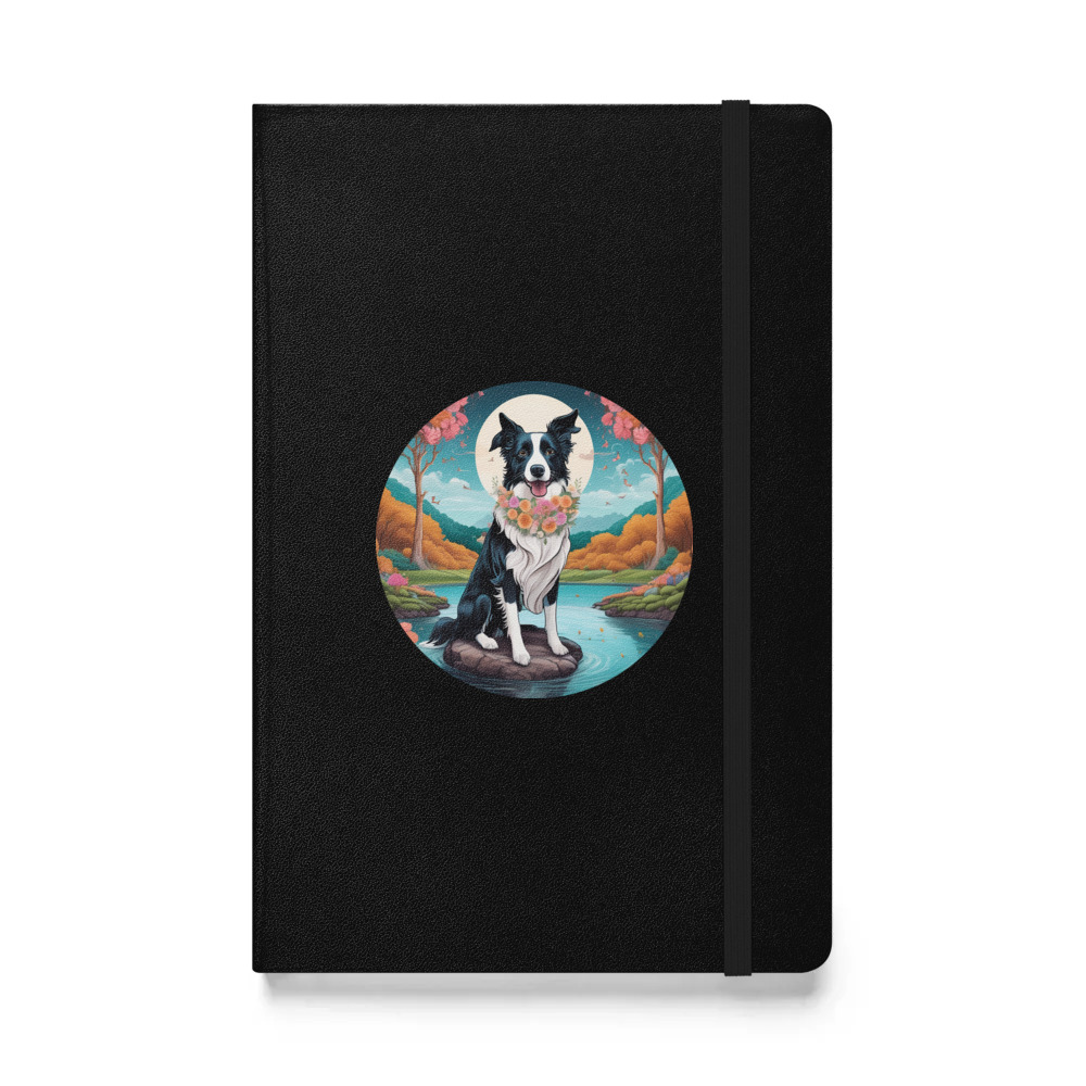 PugMug Custom Border Collie Hardcover Bound Notebook