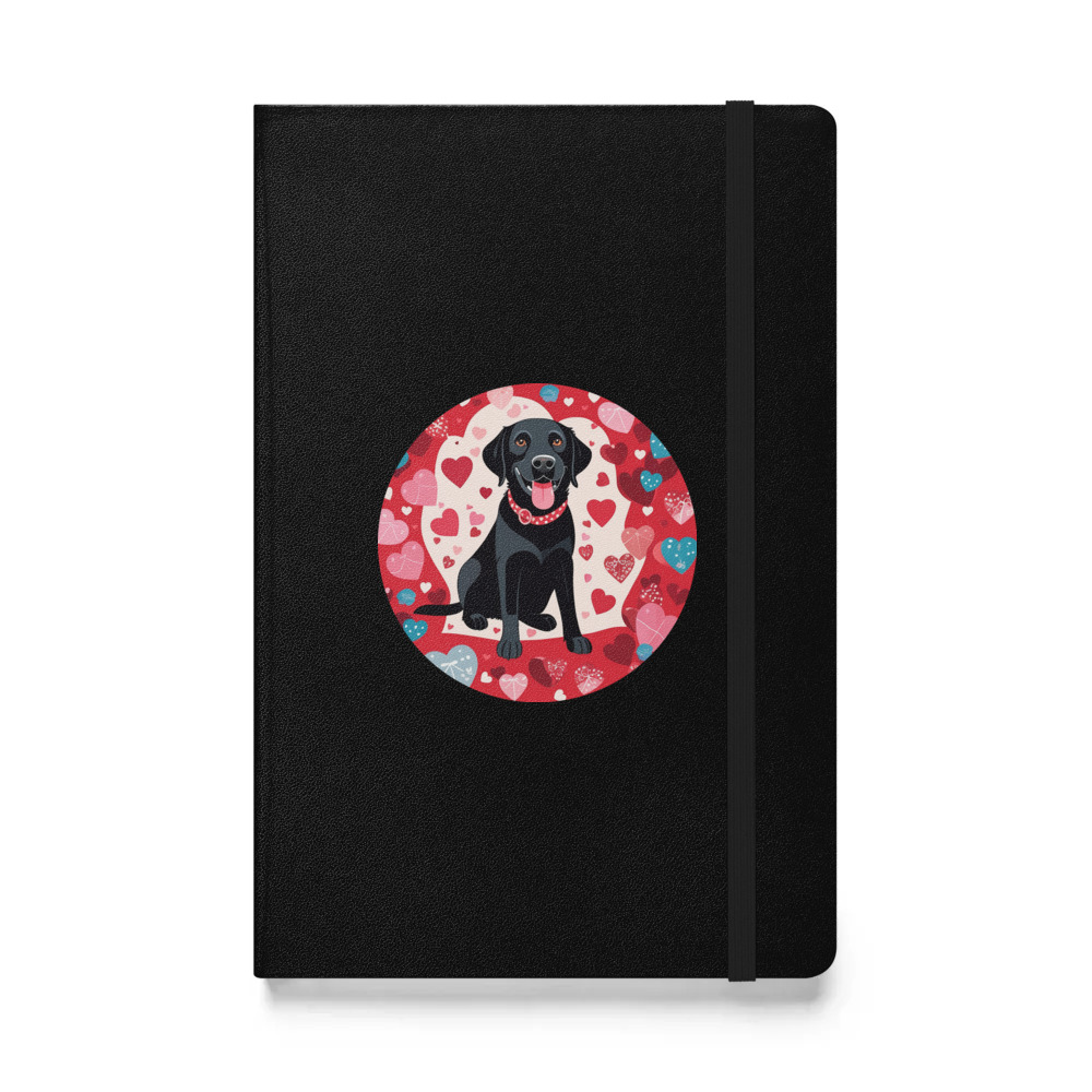 PugMug Custom Black Labrador Retriever Hardcover Bound Notebook