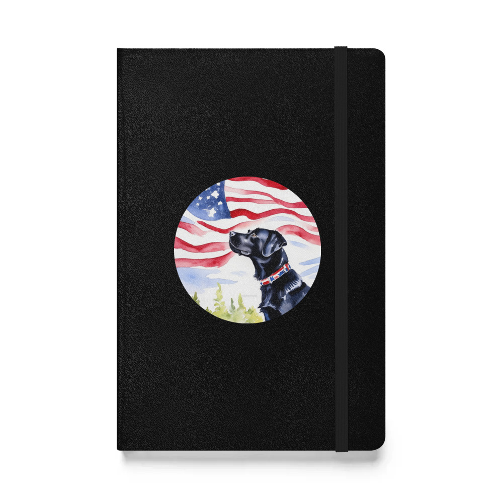 PugMug Custom Black Labrador Retriever Hardcover Bound Notebook