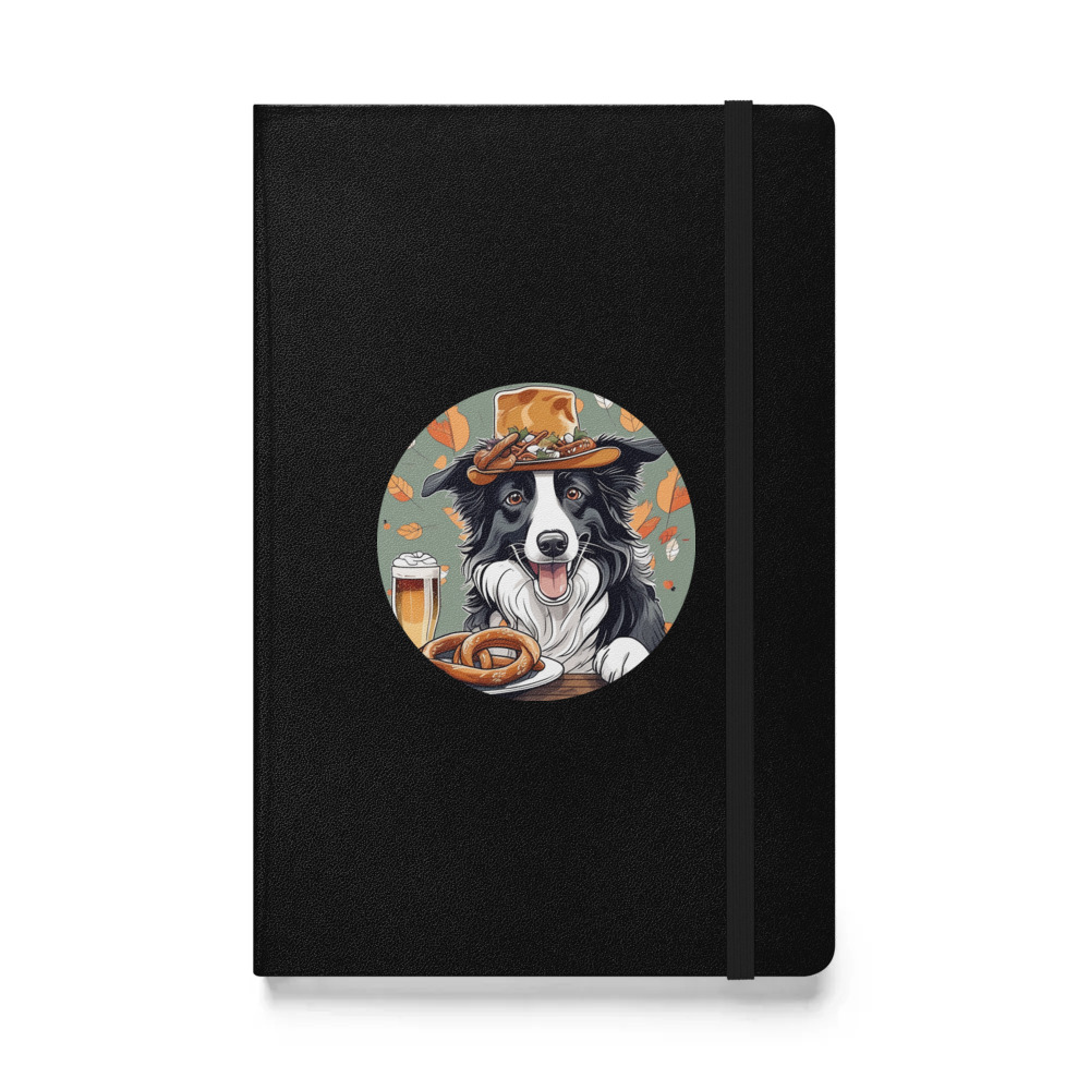 PugMug Custom Border Collie Hardcover Bound Notebook