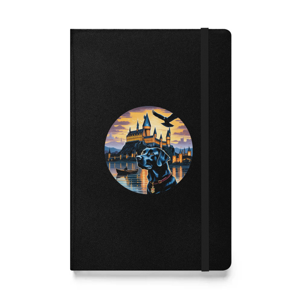 PugMug Custom Black Labrador Retriever Hardcover Bound Notebook