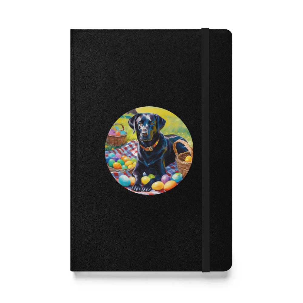 PugMug Custom Black Labrador Retriever Hardcover Bound Notebook