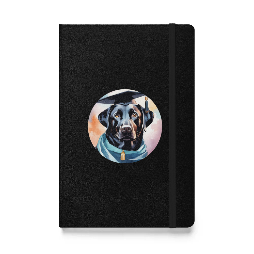 PugMug Custom Black Labrador Retriever Hardcover Bound Notebook