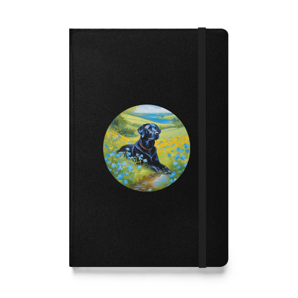 PugMug Custom Black Labrador Retriever Hardcover Bound Notebook