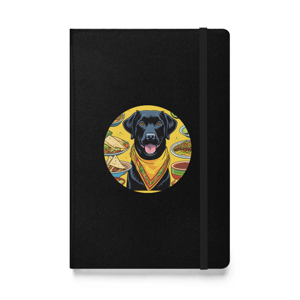 PugMug Custom Black Labrador Retriever Hardcover Bound Notebook
