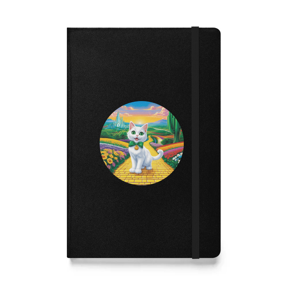 PugMug Custom White Companion Cat Hardcover Bound Notebook