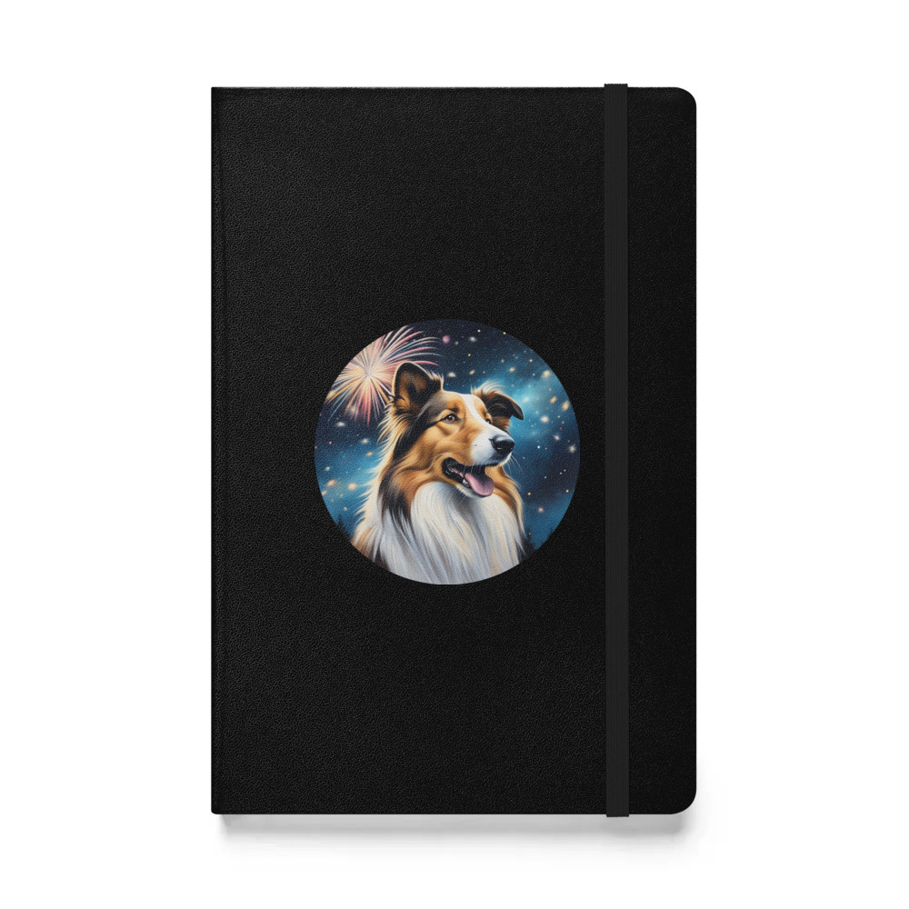 PugMug Custom Collie Hardcover Bound Notebook