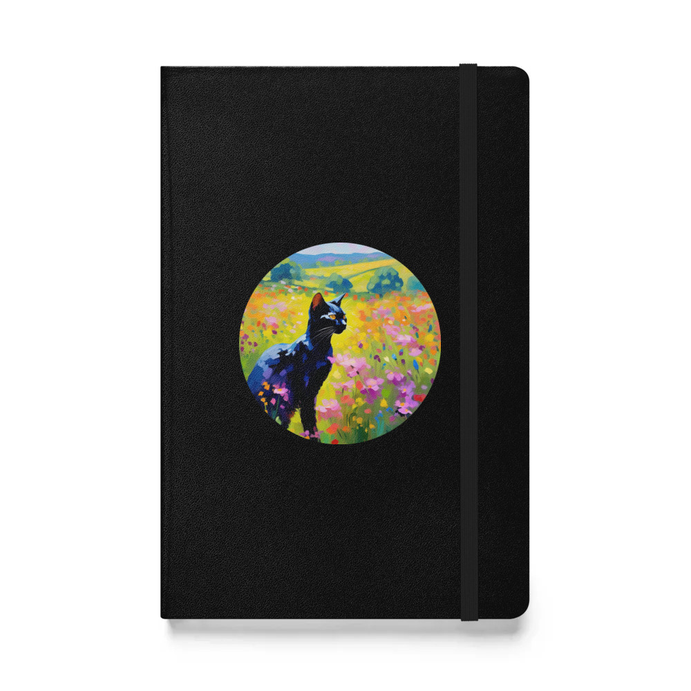 PugMug Custom Black Abyssinian Cat Hardcover Bound Notebook