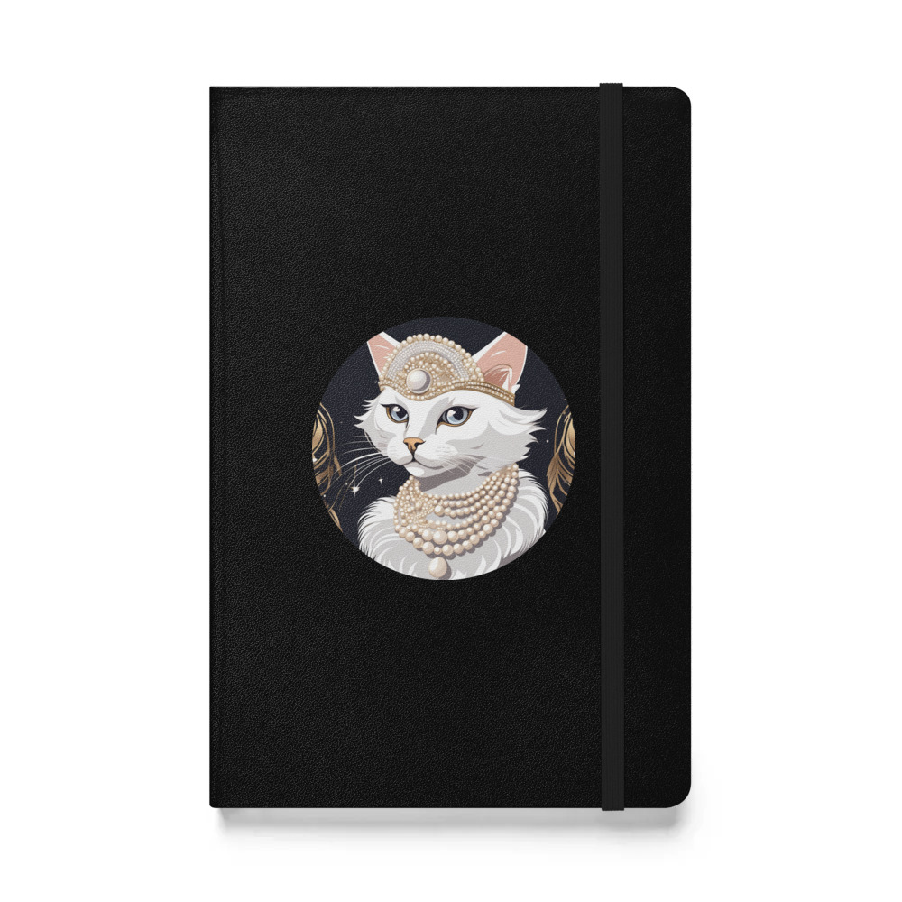 PugMug Custom White Companion Cat Hardcover Bound Notebook
