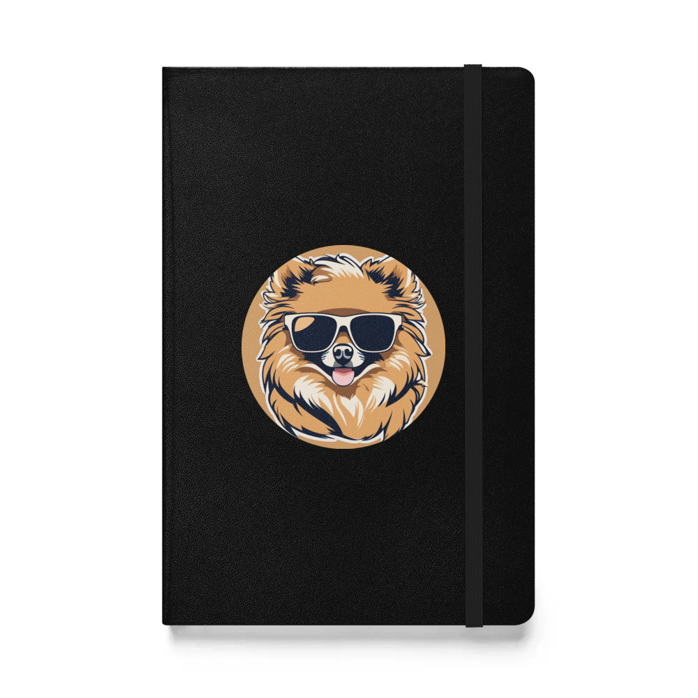 PugMug Custom Tan Pomeranian Hardcover Bound Notebook