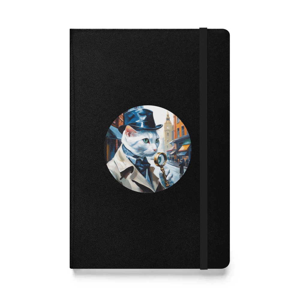 PugMug Custom White Companion Cat Hardcover Bound Notebook