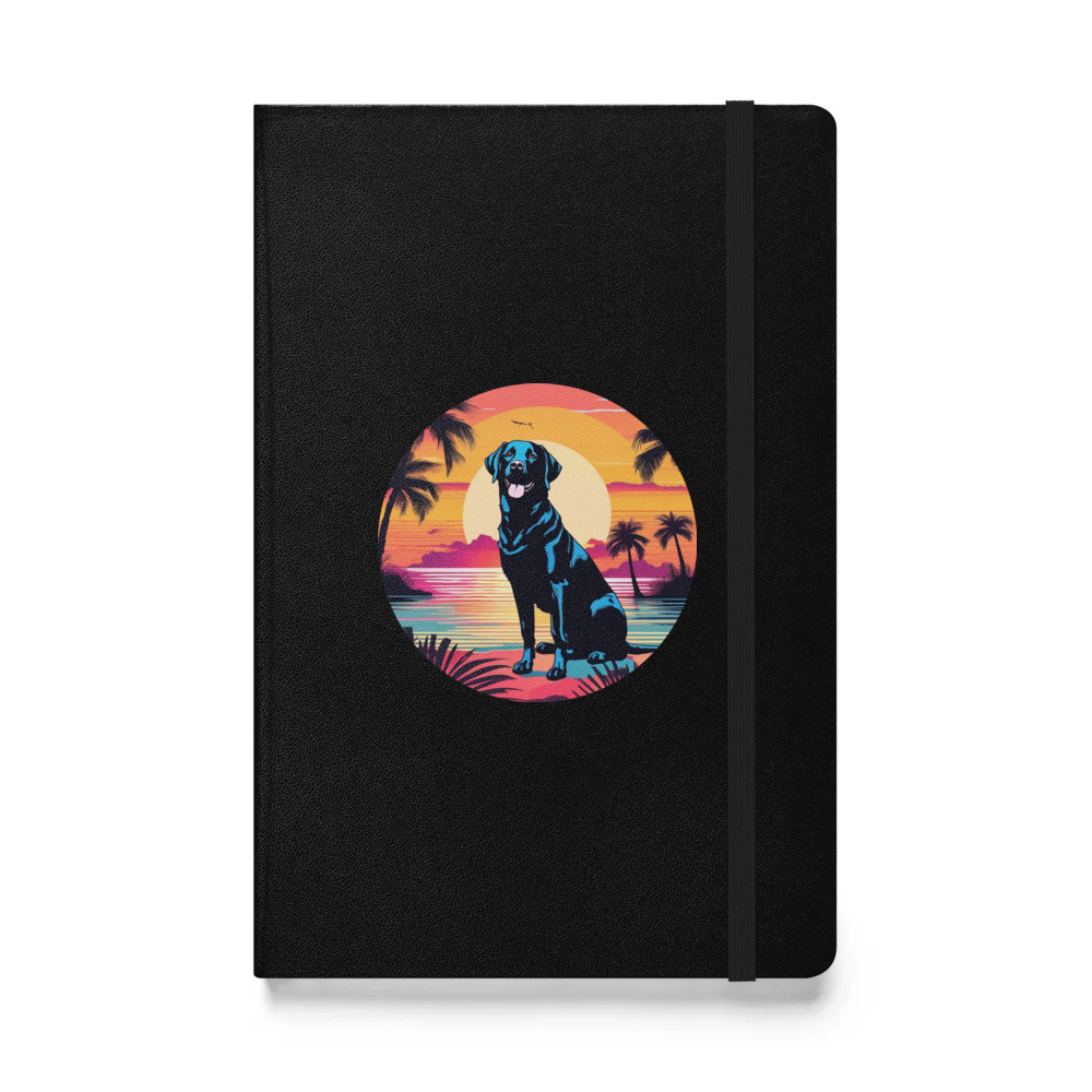 PugMug Custom Black Labrador Retriever Hardcover Bound Notebook