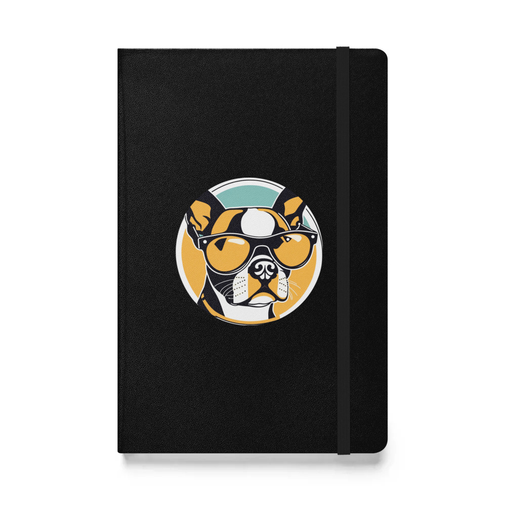 PugMug Custom Boston Terrier Hardcover Bound Notebook