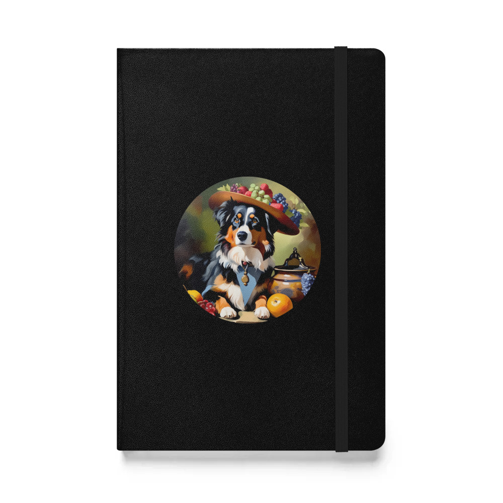 PugMug Custom Miniature American Shepherd Hardcover Bound Notebook