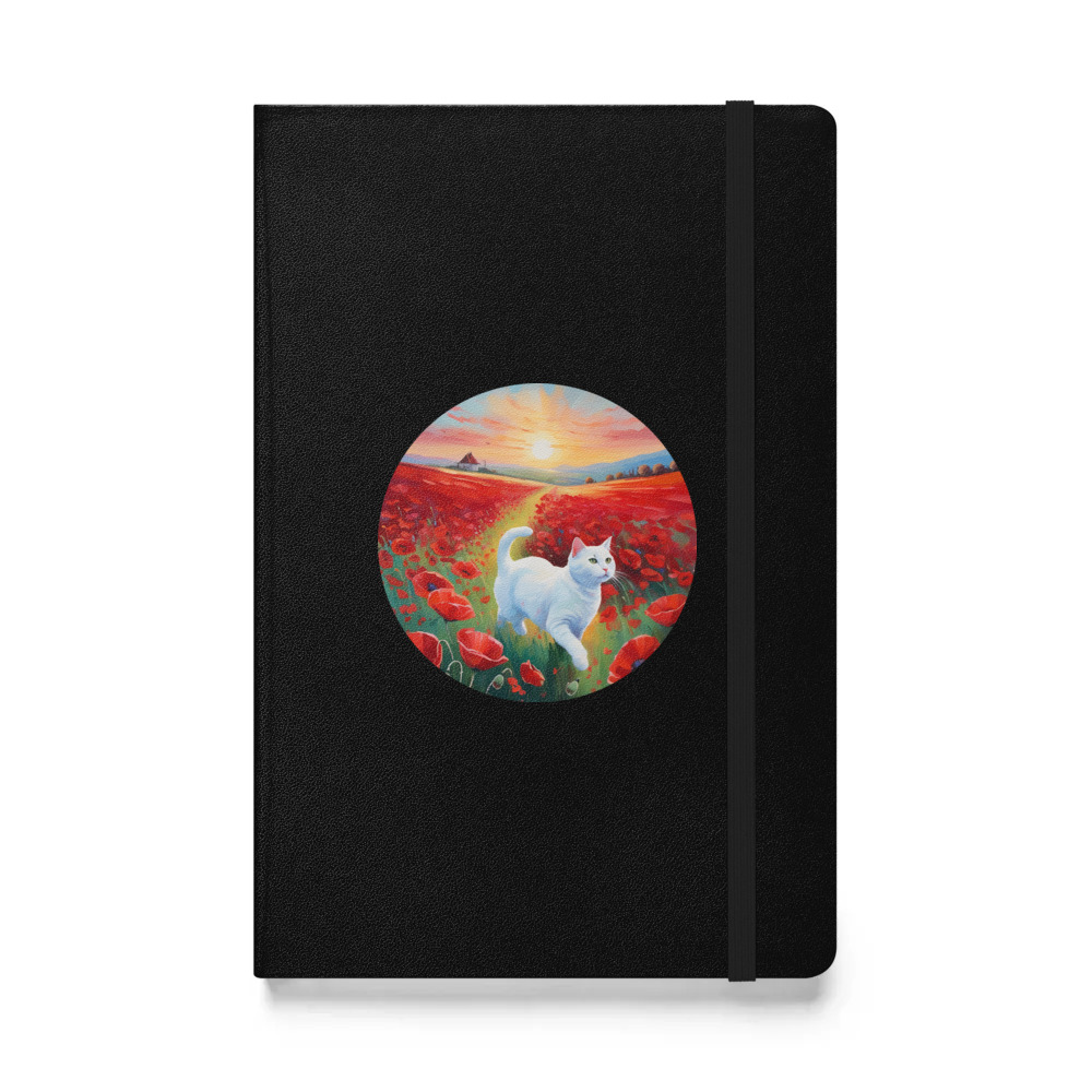 PugMug Custom White Companion Cat Hardcover Bound Notebook