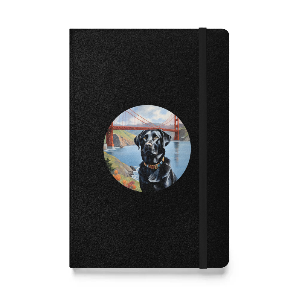 PugMug Custom Black Labrador Retriever Hardcover Bound Notebook