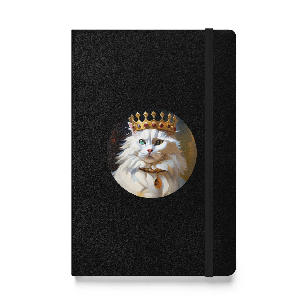 PugMug Custom White Companion Cat Hardcover Bound Notebook