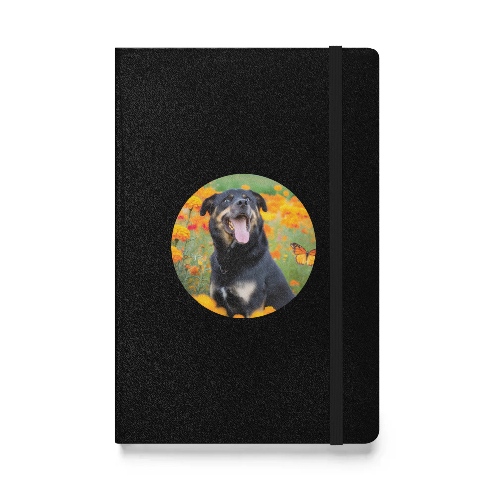PugMug Custom Blue Hardcover Bound Notebook