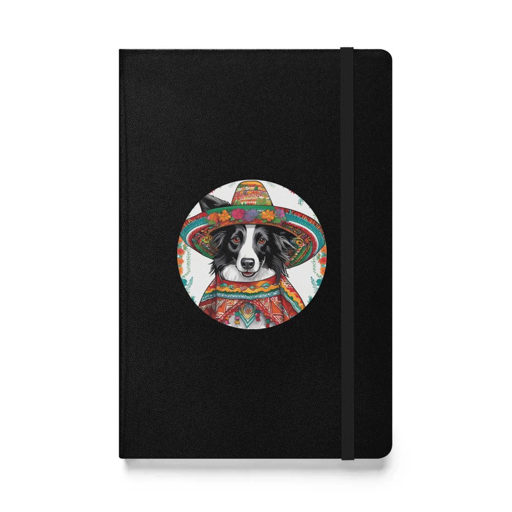 PugMug Custom Border Collie Hardcover Bound Notebook