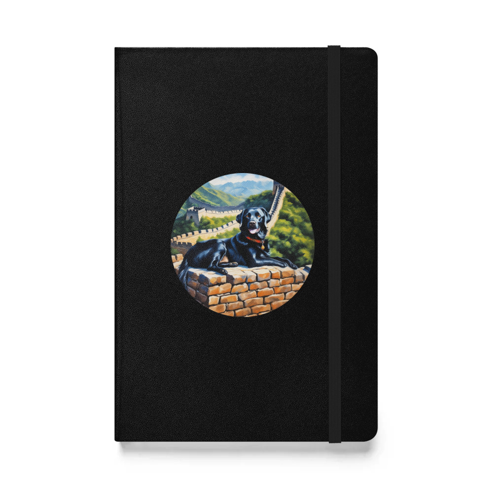 PugMug Custom Black Labrador Retriever Hardcover Bound Notebook