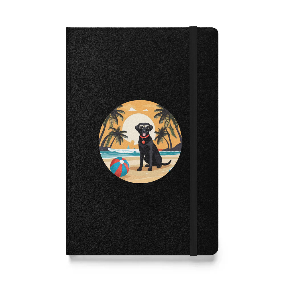 PugMug Custom Black Labrador Retriever Hardcover Bound Notebook