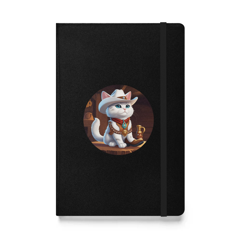 PugMug Custom White Exotic Cat Hardcover Bound Notebook