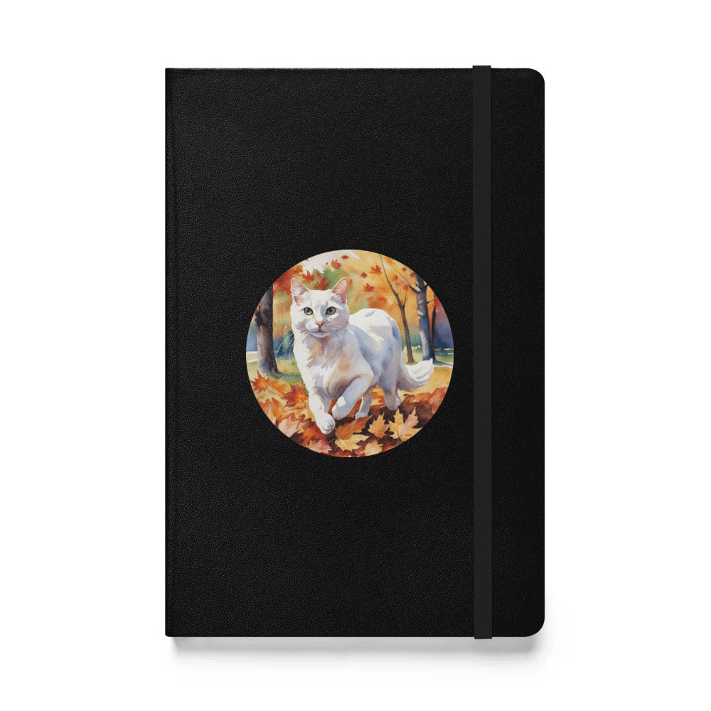 PugMug Custom White Companion Cat Hardcover Bound Notebook