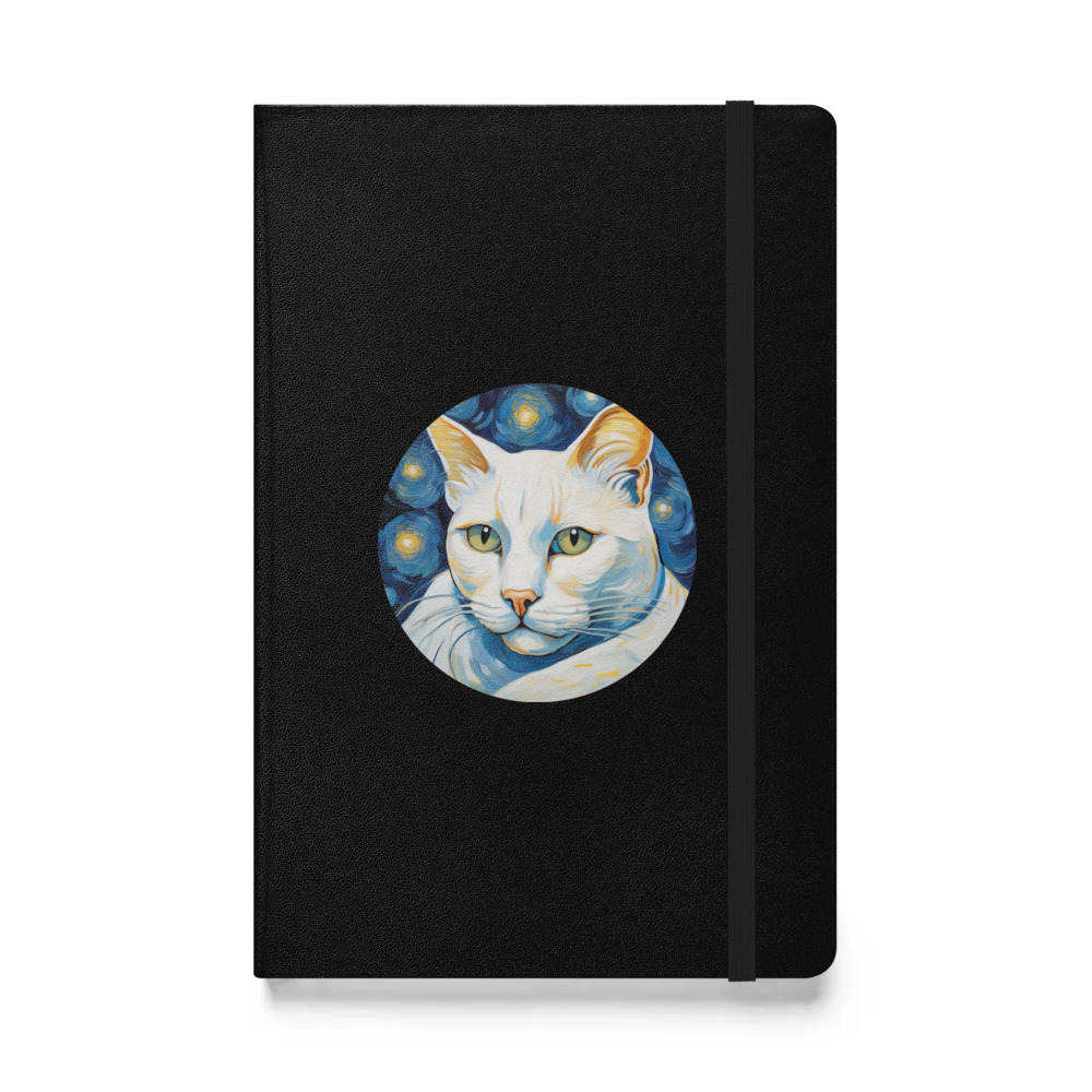 PugMug Custom White Exotic Cat Hardcover Bound Notebook