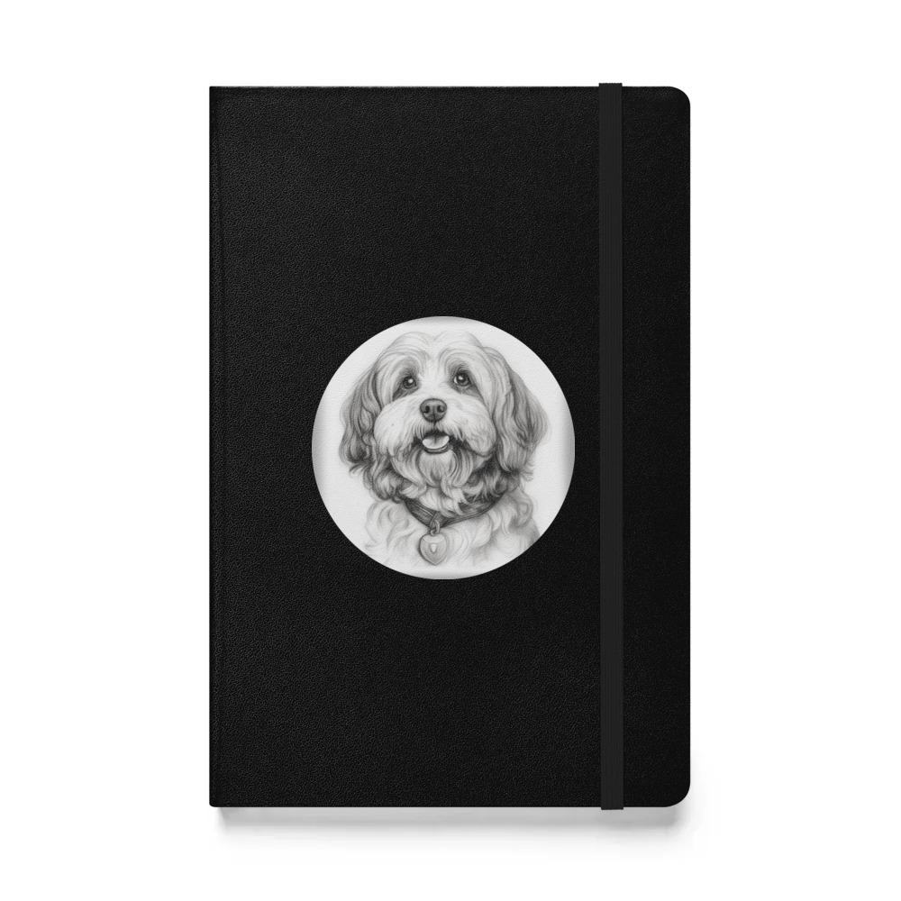 PugMug Custom White Havanese Dog Hardcover Bound Notebook