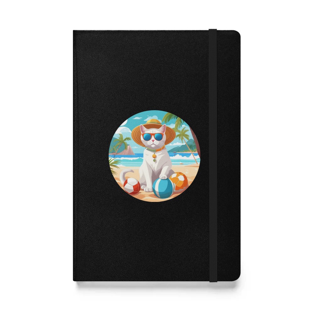 PugMug Custom White Exotic Cat Hardcover Bound Notebook
