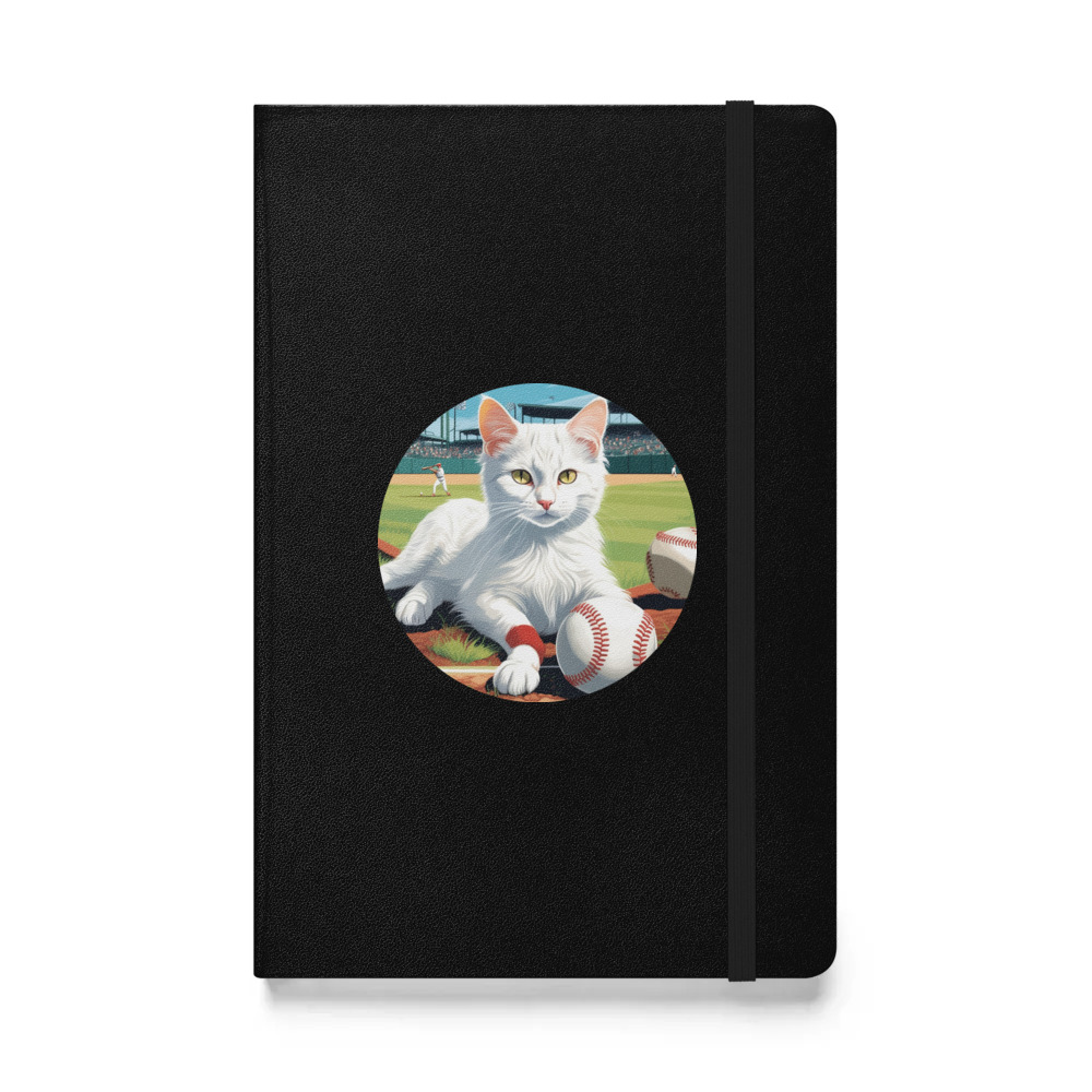 PugMug Custom White Companion Cat Hardcover Bound Notebook