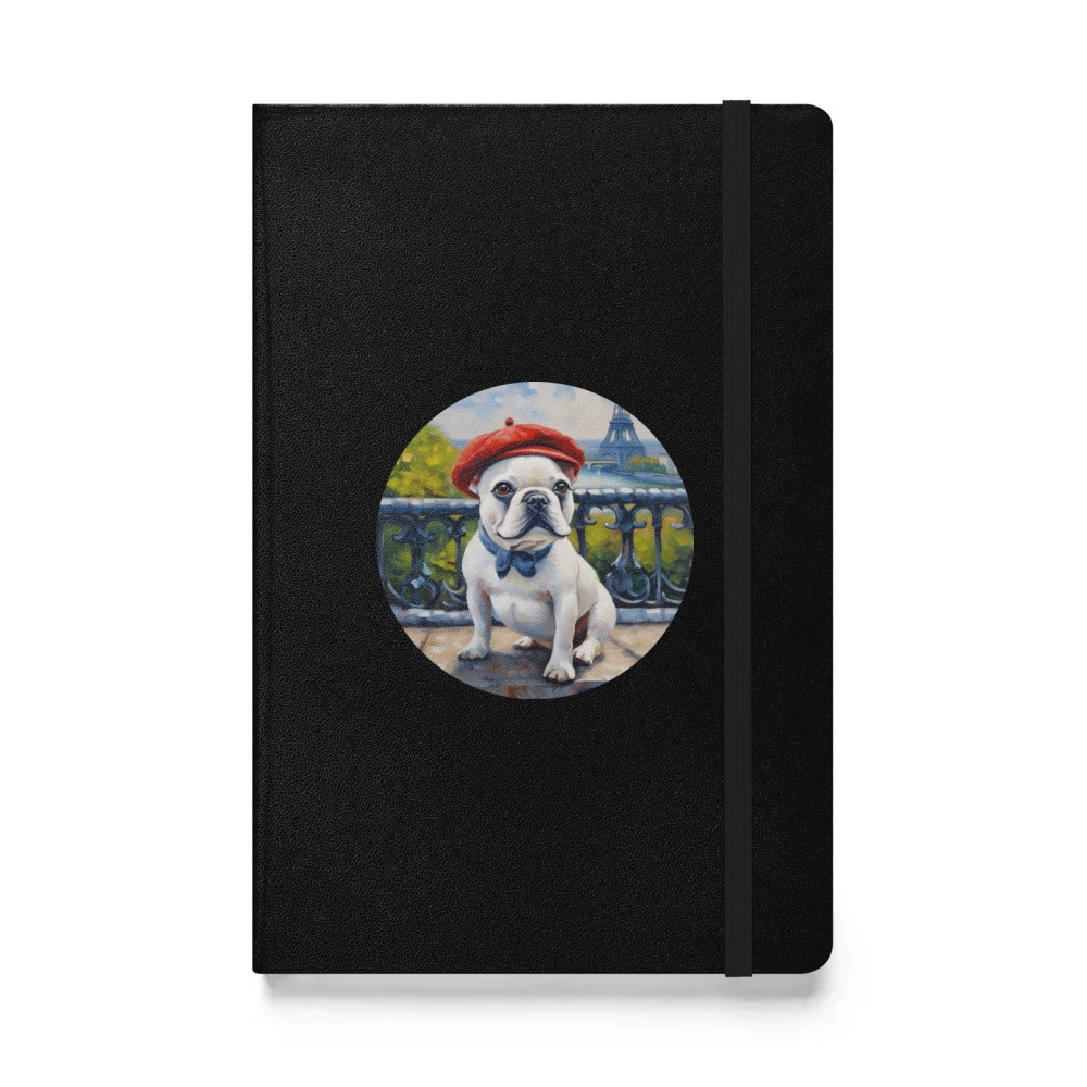 PugMug Custom White French Bulldog Hardcover Bound Notebook