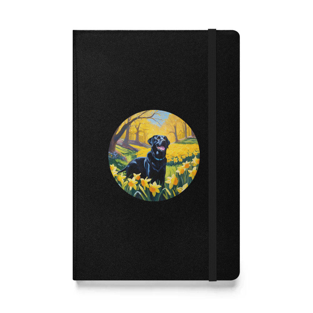 PugMug Custom Black Labrador Retriever Hardcover Bound Notebook