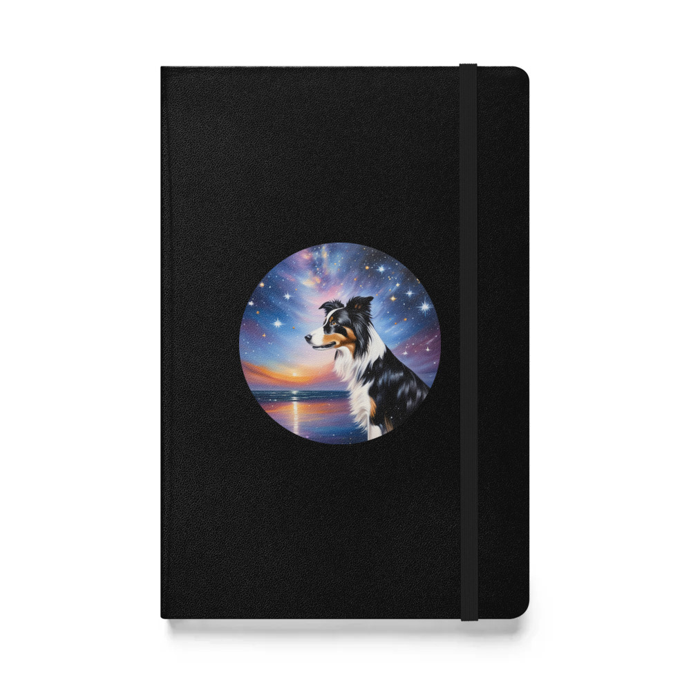 PugMug Custom Border Collie Hardcover Bound Notebook