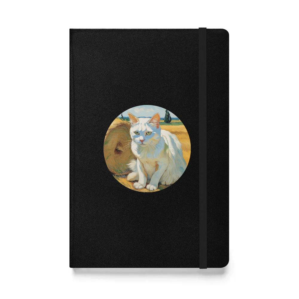 PugMug Custom White Companion Cat Hardcover Bound Notebook