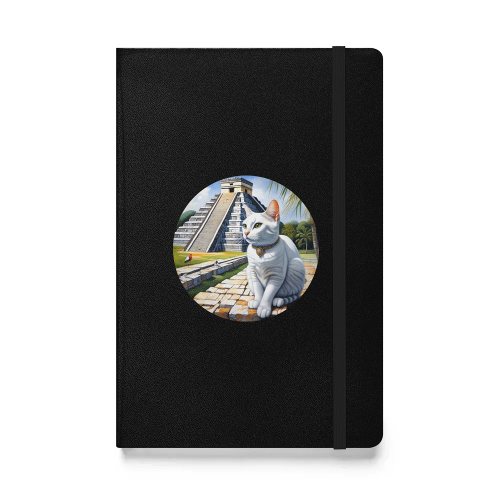 PugMug Custom White Companion Cat Hardcover Bound Notebook