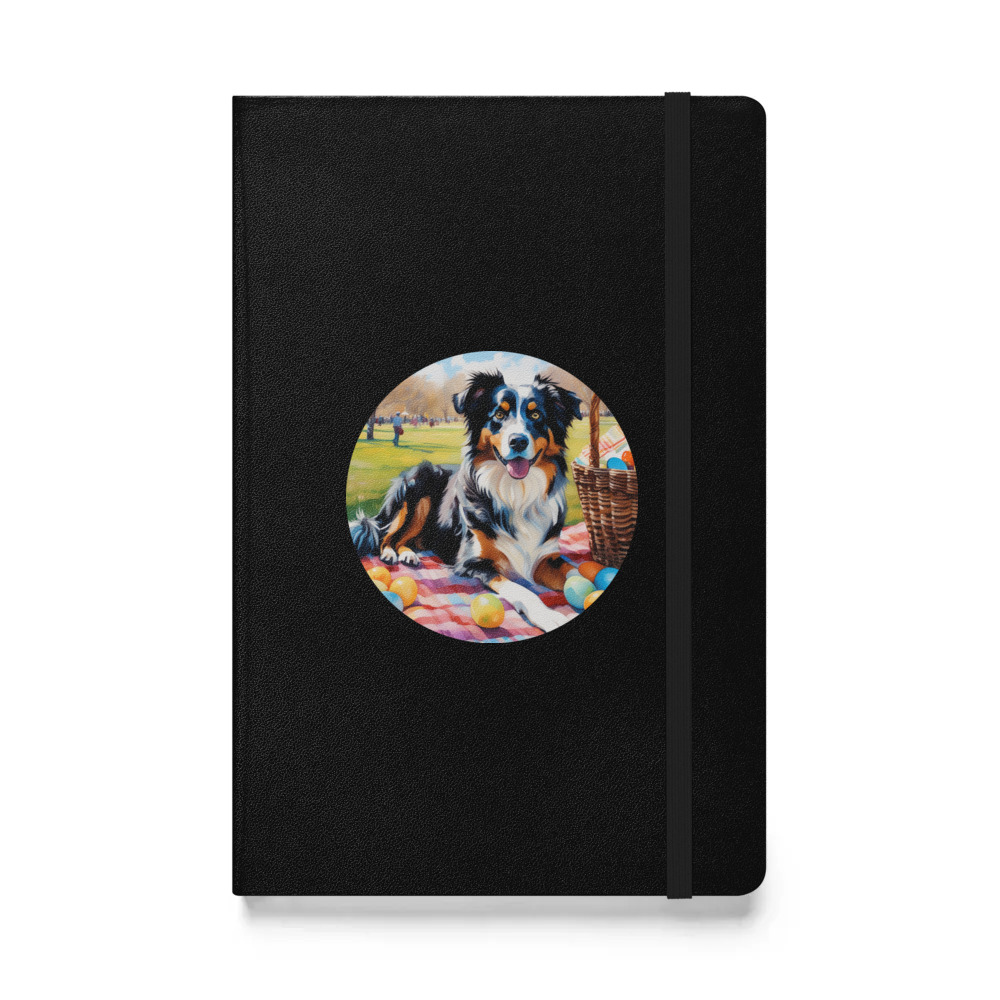 PugMug Custom Australian Shepherd Dog Hardcover Bound Notebook