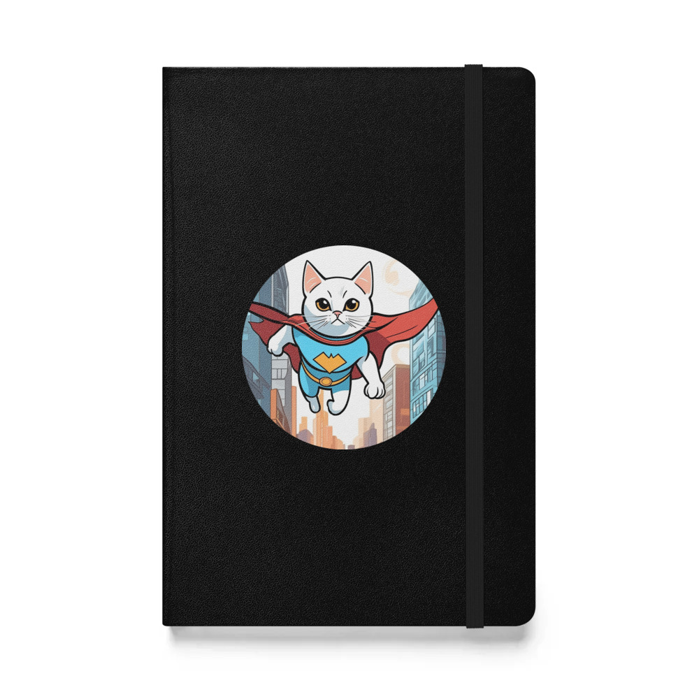 PugMug Custom White Companion Cat Hardcover Bound Notebook