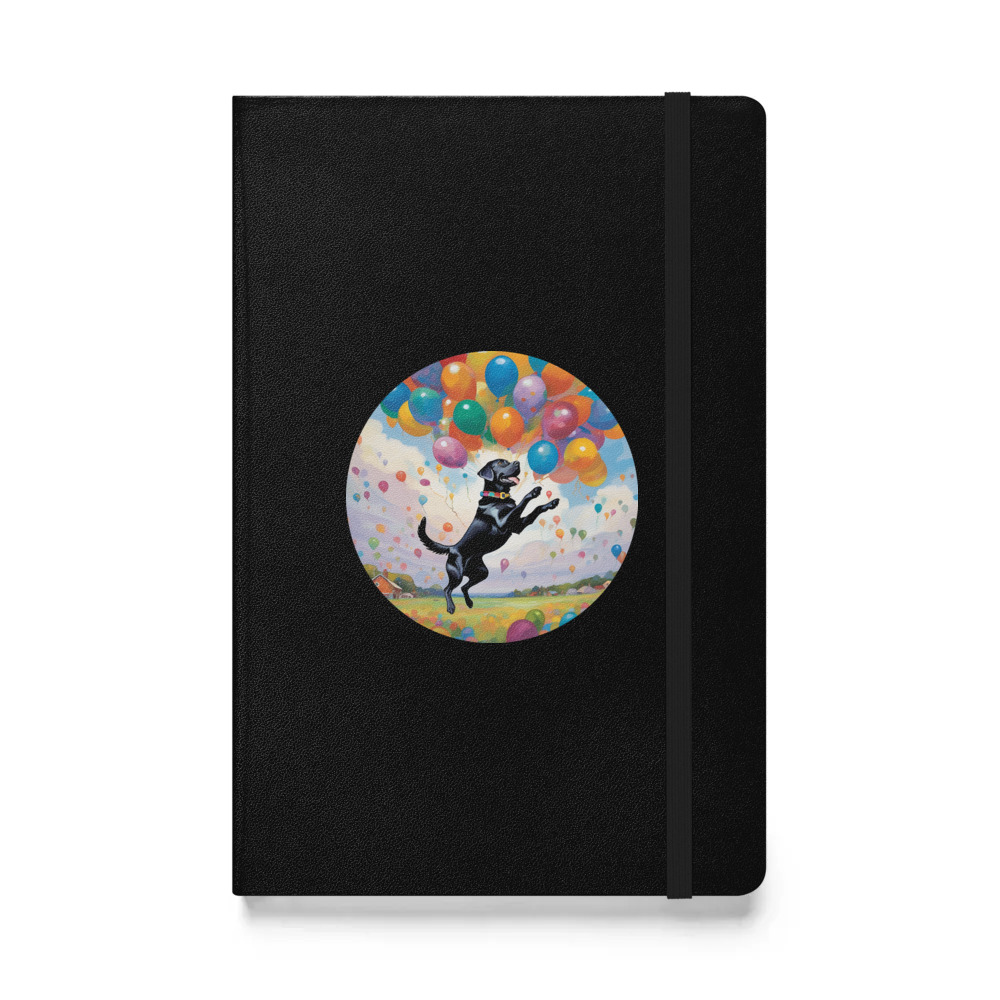 PugMug Custom Black Labrador Retriever Hardcover Bound Notebook