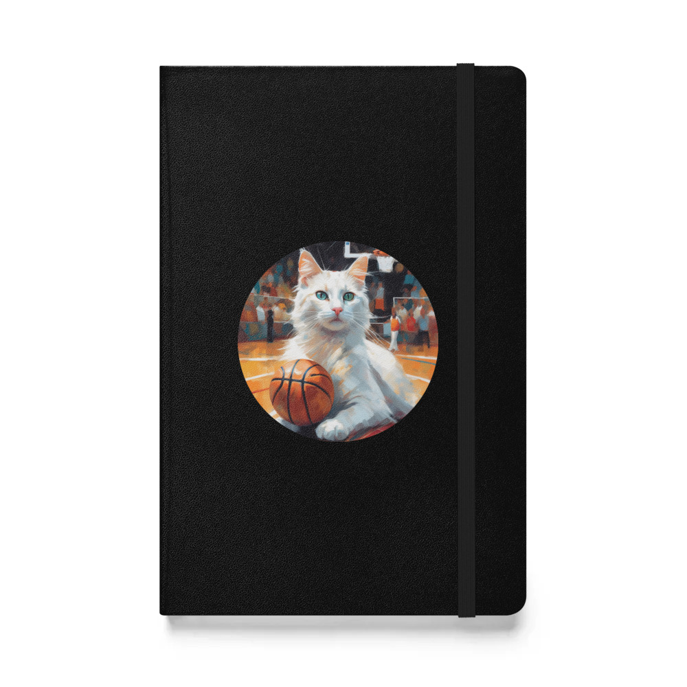 PugMug Custom White Companion Cat Hardcover Bound Notebook