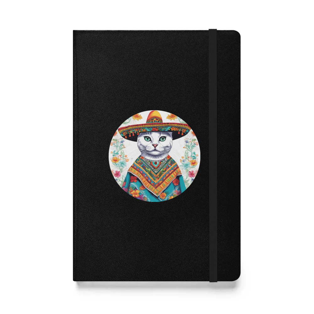 PugMug Custom White Companion Cat Hardcover Bound Notebook