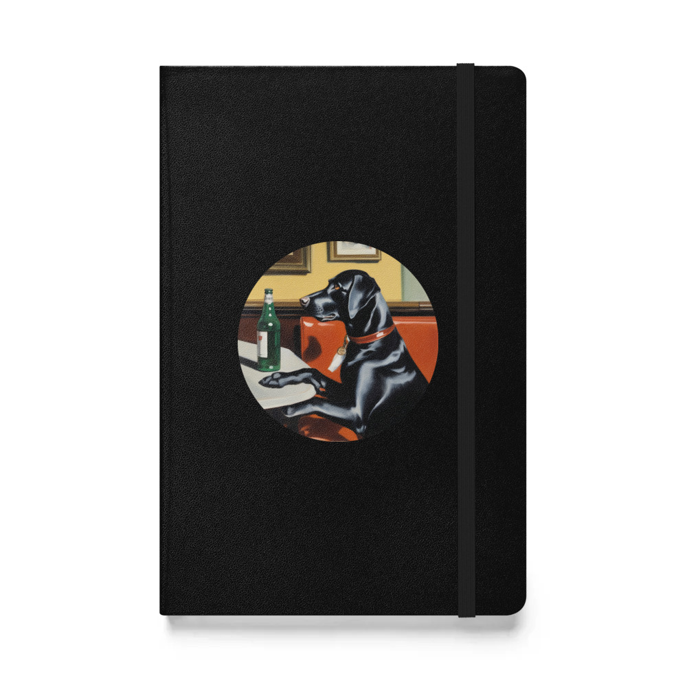 PugMug Custom Black Labrador Retriever Hardcover Bound Notebook