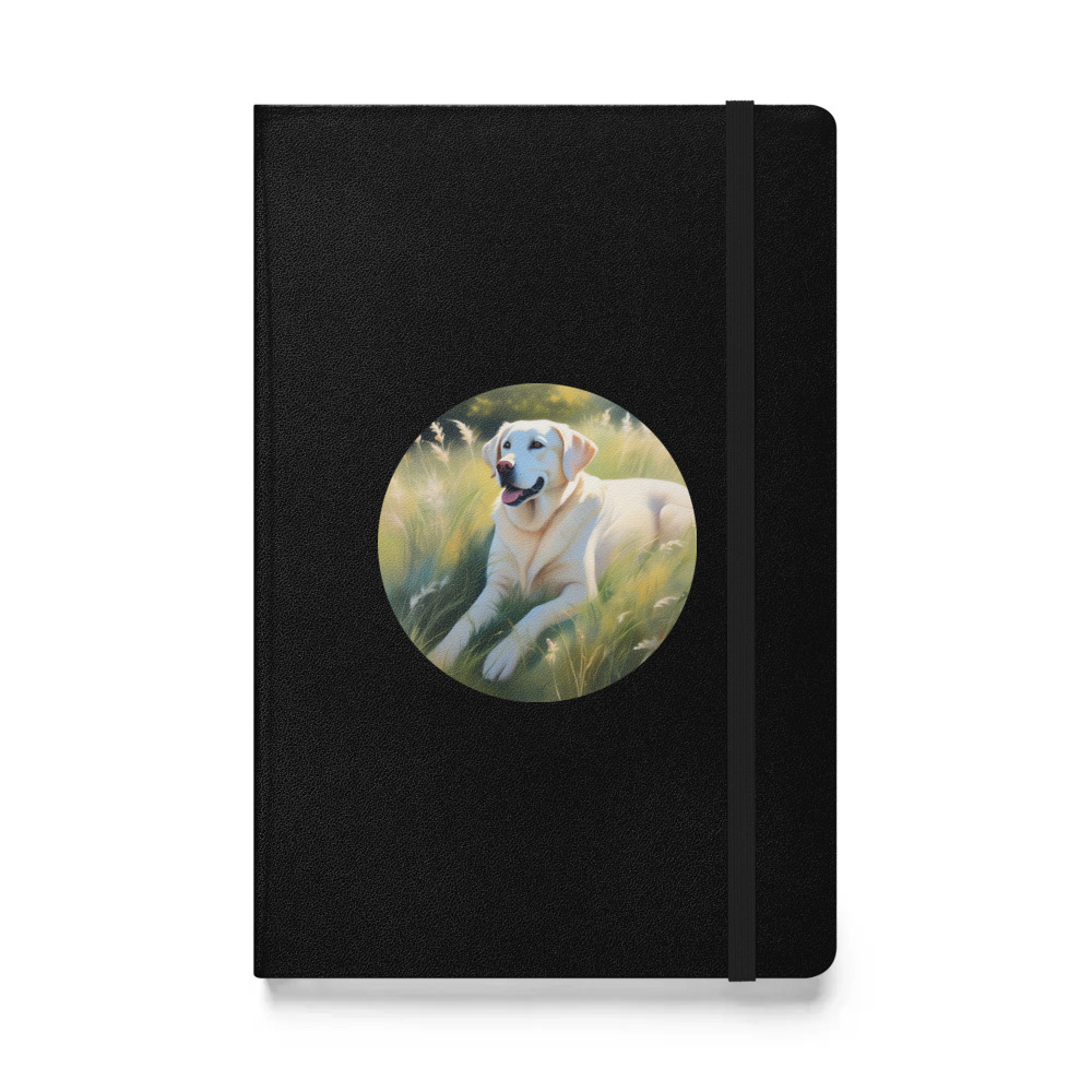 PugMug Custom White Labrador Retriever Hardcover Bound Notebook
