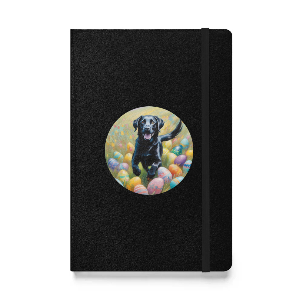 PugMug Custom Black Labrador Retriever Hardcover Bound Notebook