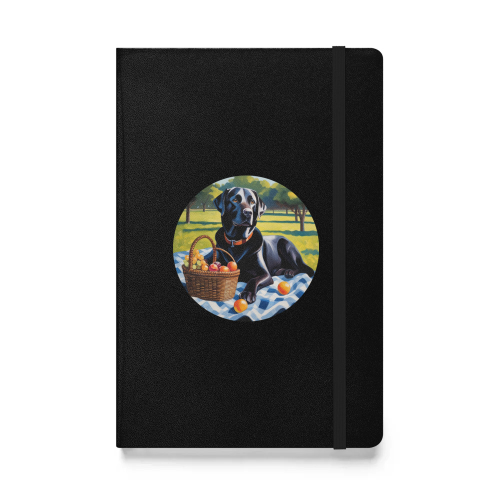 PugMug Custom Black Labrador Retriever Hardcover Bound Notebook